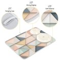 thumbnail image 3 of Yayeee Dish Drying Mat for Kitchen Counter 16"x18" Microfiber Absorbent Pad, Pink Geometric, 3 of 7