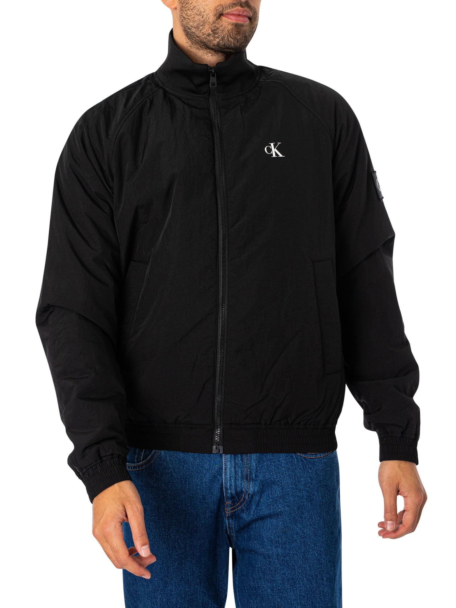 Calvin Klein Jeans Padded Harrington Jacket, Black
