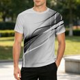 thumbnail image 2 of Mens Pullover Graphic Print Short Sleeve Blend Modern Beach Vacation Clothes for Men,Black,3XL, 2 of 4