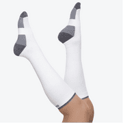 Copper Fit Energy Compression Socks, White, L/XL, Unisex