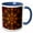 Blue/White, variant on 3drose, Colorful Kaleidoscope Groovy Maroon, 11oz Mug