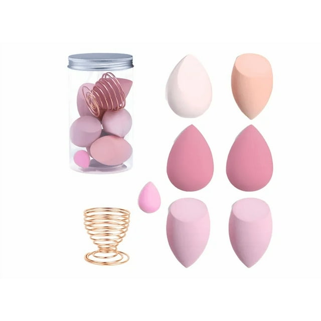 6 Esponjas De Maquillaje Para Base Con Mini Esponja Xtellar rosa