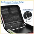 thumbnail image 4 of Scarlet Hibiscus Printed Zipper Binder with Handle&Shoulder Strap 2 inch 3 Ring 500+300 Sheet Capacity File Folder Organizer, 4 of 8
