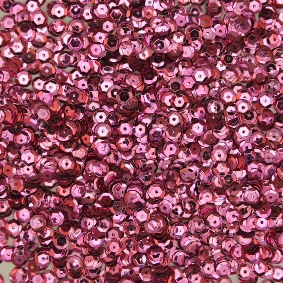 Candy Rose Pink Cup Sequins 6mm Shiny Metallic Made in USA