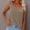 *Khaki, variant on ClodeEU Women's Waffle Knit Crewneck Sleeveless Tank Top ,Solid Color Casual Cami Army Green,Women's Plus L