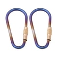 thumbnail image 2 of LOVIVER Pack 2 Titanium Keychain Carabiners, Screw Locking D- Buckle, Backpack Clip, 2 of 5
