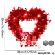thumbnail image 3 of Guirnalda Decorativa En Forma de Corazón para San Valentín, 32 Cm, Iluminada, de Plástico Rojo, Resistente Al Agua y Al Sol | Suministros para Bodas, Compromisos, Aniversarios, Fiestas, Interiores y, 3 of 6