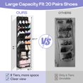 thumbnail image 3 of Organizador de zapatos MISSLO Over the Door, 20 pares, negro, 3 of 7