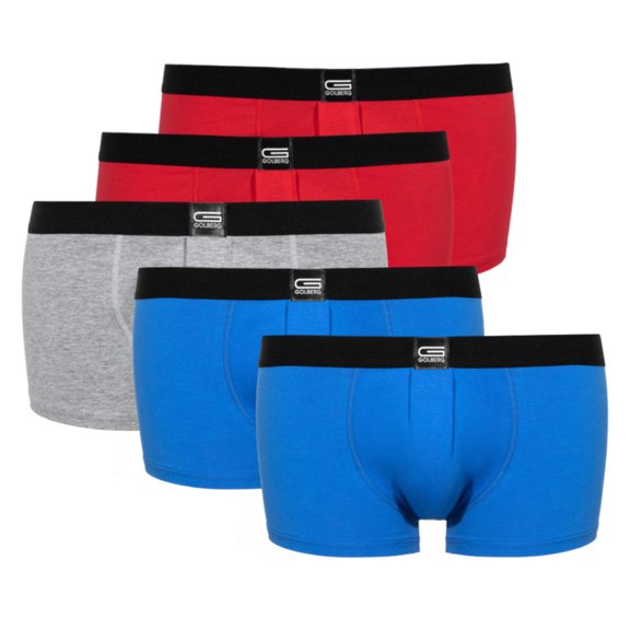 GOLBERG Boxer Briefs - Stretchy, Soft, and Comfortable - Multiple Size and Color Options - 5 Pack of Assorted Colors
