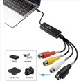 thumbnail image 4 of 2X Convertidor AV A USB C Adaptador de Tarjeta de Captura de Vídeo 1 Canal AV NTSC PAL Video S Video/Convertidor Compuesto A USB, 4 of 5