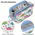 thumbnail image 4 of Toiletries Bag,Dinosaur and Mountain Pattern Mens Womens Toiletry Bag Bathroom Bag,Waterproof Toiletry Travel Bag Dopp Kit Shaving Bag 11x6.3x5.1 Inch, 4 of 5