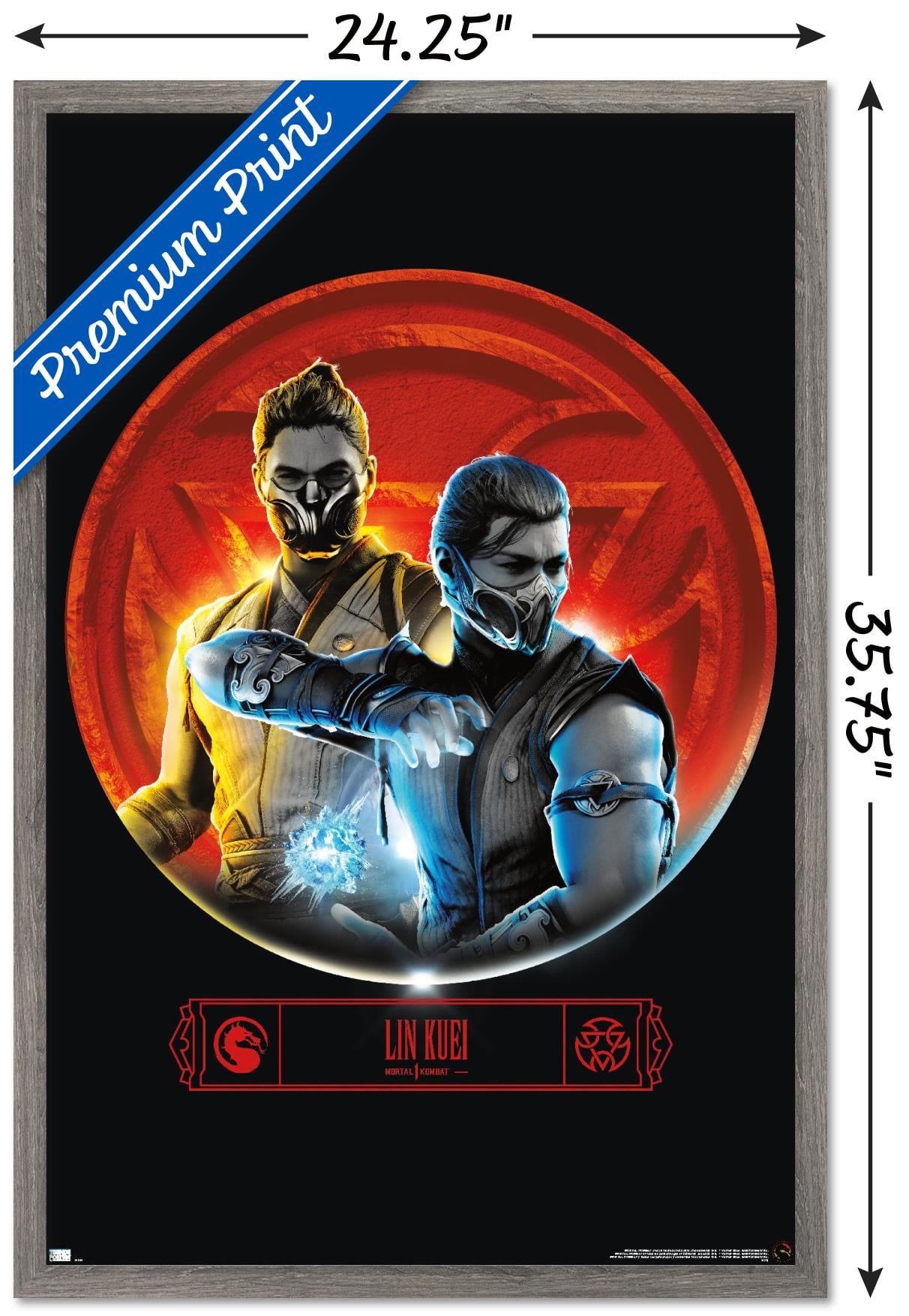 k　Man ポスター Mortal Kombat 1 - Lin Kuei Wall Poster with Pushpins, 22.375