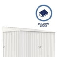 thumbnail image 6 of Absco Durango 10 Ft. x 5 Ft. Metal Bike Shed, Steel Utility Tool Shed, Outdoor Storage for Backyard, Lawn, Bikes, 50 Sq. Ft., Surfmist, 6 of 11