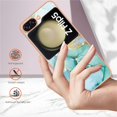 thumbnail image 5 of SaniMore for Samsung Galaxy Z Flip 5 6.7" 2023 Case with Wireless Charging Shockproof TPU Backplane Glitter Marble Pattern Fashion Design Anti-drop Anti-fingerprint Skin-feel Cover, Green, 5 of 11