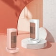 thumbnail image 1 of Calefactor portátil cerámico con ventilador - Calefactor eléctrico portátil de 1500W, 3 niveles de calor y termostato, protección contra sobrecalentamiento, blanco o rosa, 13,7x13,7x29cm, 1 of 9