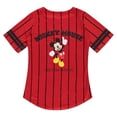 thumbnail image 2 of Disney Ladies Mickey Mouse Baseball Jersey, Classic Baseball Shirt Red - S, 2 of 5