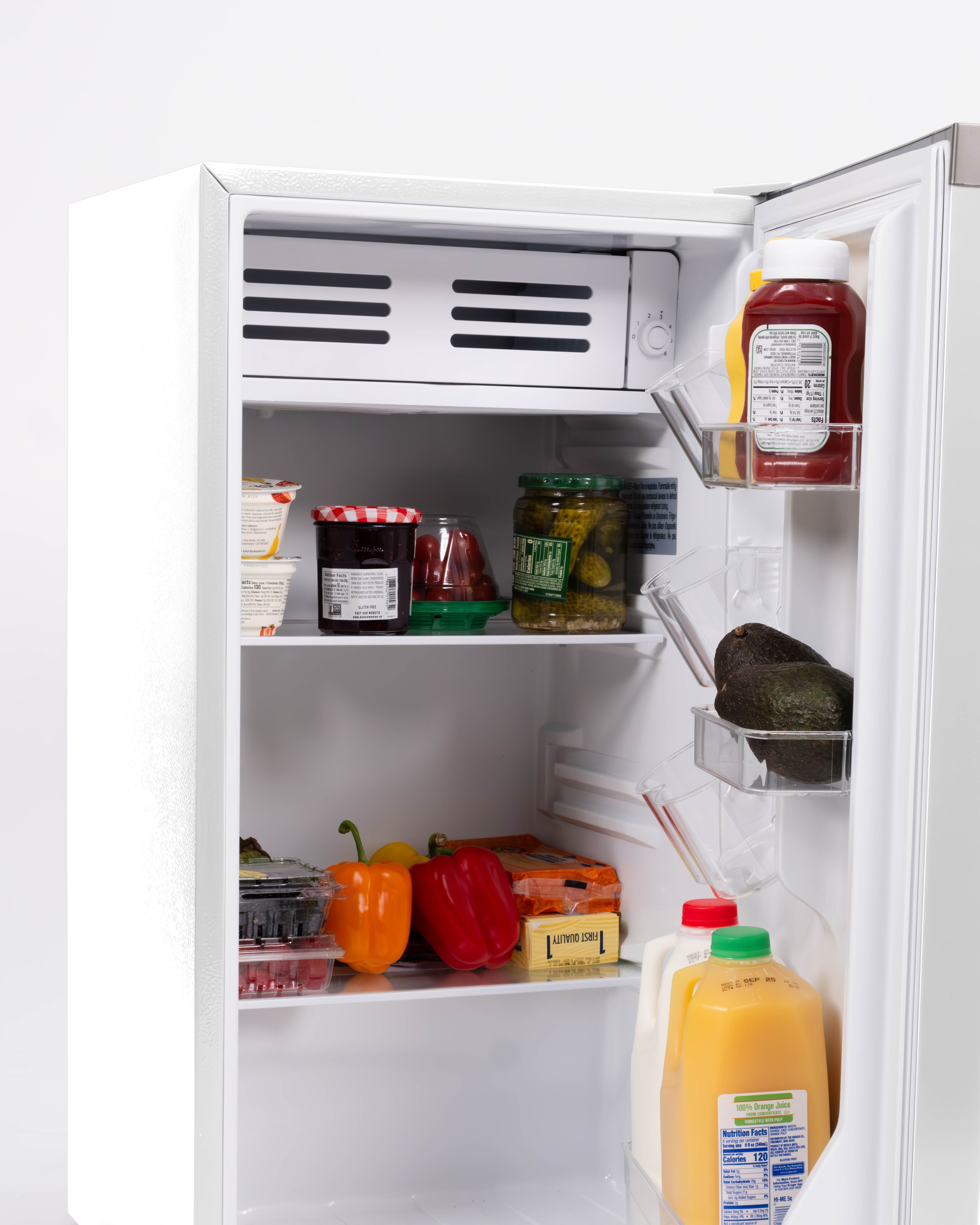 Frigidaire 3.2 Cu. ft. Compact Fridge with Chiller Compartment, Mini Fridge for Office, Bedroom, Dorm Room or Cabin,  Cotton