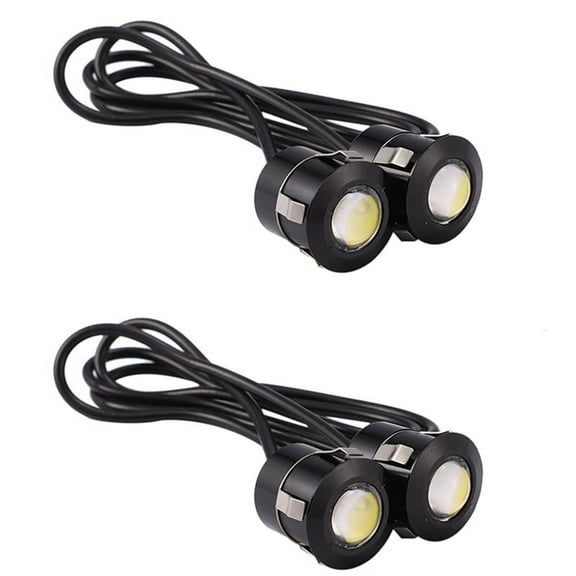4Pcs LED Eagle Eye Backup Light Fog Driving Lamp Car Motorcycle White Light 9W Black