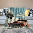 thumbnail image 2 of Orinice Retro Racing Cars Blanket  Vintage Cars Plush Blankets, Ideal for Home Decor, Couch, Bed, Travel, for Adults and Kids 60x80in, 2 of 6