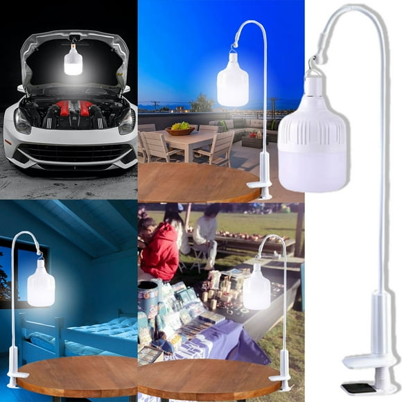 Aodebiao USB Rechargeable Camping Lantern with Stand, 5-Speed Dimmable Portable LED Work Light for Garage Night Market Patio, 360° Soft Lighting, Intelligent Chip, Hanging Clip Included