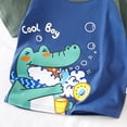 thumbnail image 4 of Akiihool T-Shirts Unis pour Garçons T-Shirt à Manches Courtes pour Garçons avec Logo Col Ras du Cou, Doux, Confortable, Coupe Décontractée (Vert, 2-3 Ans), 4 of 4