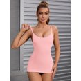 thumbnail image 4 of DARING DIVA Women's Slim Adjustable Straps Tummy Control Camisoles M Pink, 4 of 6