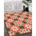 thumbnail image 3 of Ahgly Company Tapis Rond Lavable en Machine Intérieur Transitionnel Rouge, 5 Pieds Rond, 3 of 7