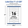 thumbnail image 4 of Avery Labels, 1" x 2-5/8", Matte White, Multi-Lined Gold Border, 4 of 7