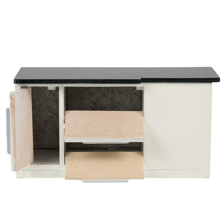 Luxshiny Wood Material Mini Kitchen Cabinet 1Set 5x2.6x2.6in