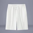 thumbnail image 1 of pstuiky Pantalones cortos para hombre, Pantalones cortos transpirables de color liso para hombre, informales, para vacaciones, con bolsillos Pantalones cortos de golf, 1 of 4
