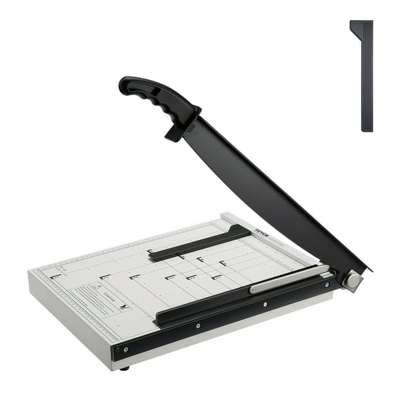 VEVOR Paper Cutter, Guillotine Trimmer, 15" Cut Length, 16 Sheets Capacity, Heavy Duty Guillotine Paper Cutter with Guard Rail/Blade Lock for Cardstock/Cardboard