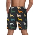 thumbnail image 4 of Daiia Plaid Dachshund Mens Swim Trunks Swim Shorts Quick Dry Swim Shorts with Mesh Lining Pockets-X-Large, 4 of 9