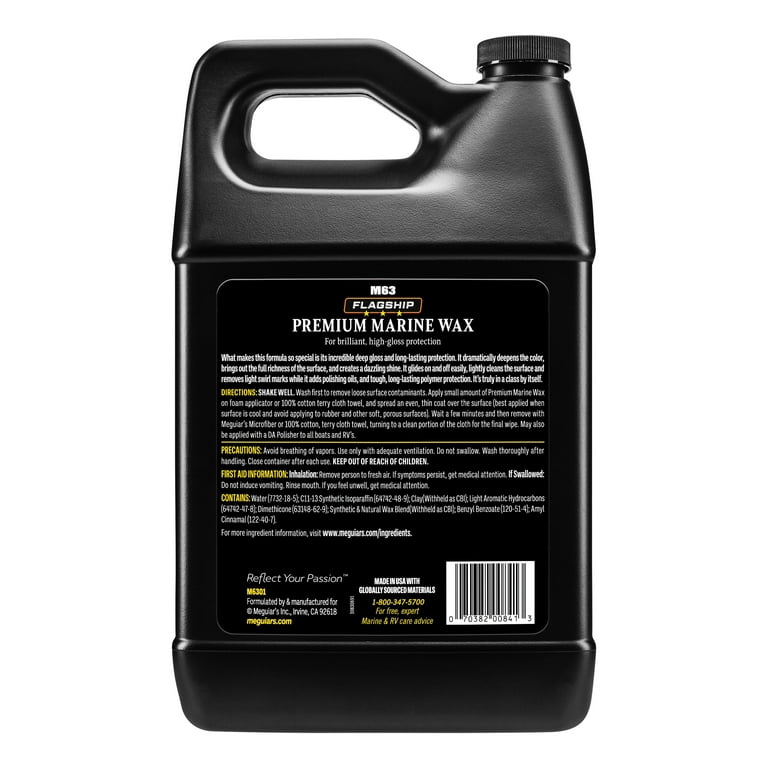 Meguiar's M6301 Flagship Premium Marine Wax, 1 Gallon - Walmart.com