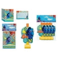 thumbnail image 2 of Finding Nemo Dory Birthday Party Supplies Bundle includes 3 Hanging Decorations, 1 Door Poster, 1 Happy Birthday Banner, 16 Invitations, 16 Blowouts, 6 Balloons (Napkins are not included), 2 of 4