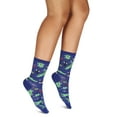 thumbnail image 2 of MeMoi Women's Gators Bamboo Crew Socks - Womens - Female, 9-11, Royal Blue, 2 of 3
