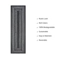thumbnail image 3 of Homespice Flint Hill Premium Jute Braided Stair Tread 8" x 28" (Set of 13) Rectangular Grey Reversible, Natural Jute Yarn Rustic, Country, Primitive, Farmhouse Style, 3 of 8