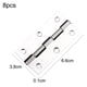 thumbnail image 2 of Whataatahia 8 Piezas Bisagras a tope Plegables de Metal engrosamiento pequeño para Puerta de Armario, Plata, 2 of 5