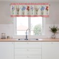 thumbnail image 2 of Watercolor Flowers Vase Plaids Kitchen Valance Curtain 54''x18'' Hydrangea Tulip Lavender Poppy Window Topper Treatments for Kids Toddler Nursery Bedroom Living Room Bathroom Farmhouse, 2 of 7