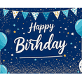 thumbnail image 3 of Blue Starry Background Happy Birthday Banner with Balloon Decorations Party Supplies Photography Props Birthday Party Decors Celebration Backdrop, 3 of 7