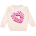 thumbnail image 2 of Inktastic Heart Shaped Donut with Pink Icing and Sprinkles Toddler Sweatshirt, 2 of 4