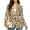 Beige Leopard, variant on Bohemian Mandala Floral Print Womens Sweater Blazer Business Casual Work Long Sleeve Suit Jackets Cardigan Lapel Collar Button Up Dressy Casual Cardigan Work Office Outfits, L