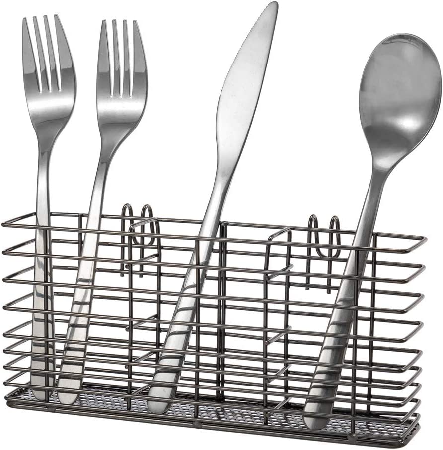 Stainless Steel Utensil Drying Rack Basket Holder Cutlery Utensil Holder Silverware Organizer