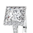thumbnail image 3 of Blue Jewelry 14K White Gold Plated White Gold Plated Diamond Rings - Princess Cut Excellent 1.8 Ct Diamond Rings - Wedding Diamond Rings - Eternity Band Diamond Ring - Halo Diamond Rings For Women's, 3 of 3