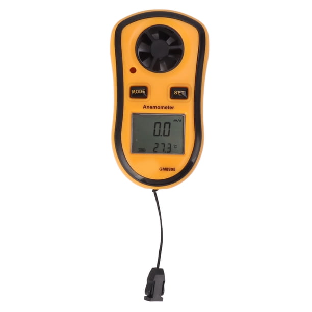Anemómetro Digital, Pantalla LCD Retroiluminada Recordatorio De Congelación Medidor De Viento De Bolsillo Pantalla LCD Digital Escala Beaufort Para Petroquímica Para Energía