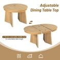 thumbnail image 4 of 5-Piece Extendable Dining Table Set for 4 People, Solid Wood Kitchen Table Set with 4 Upholstered Chairs and Rattan Backrests for Dining Room and Kitchen, Natural, 4 of 7