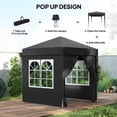 thumbnail image 4 of Outsunny 6.6'x6.6' Pop Up Canopy Tent for Outdoor, Garden, Patio, Black, 4 of 10