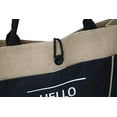thumbnail image 5 of VOGRYE HELLO WEEKEND Printed Custom Jute Tote Bags with Canvas Front Pocket Reusable Natural Burlap Bags for Gifts, Shopping, 5 of 6