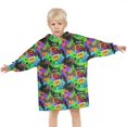 thumbnail image 3 of Colorful Controllers Games Icons Green Pattern Blanket Hoodies for Kids 6-13YR Oversize Wearable Blanket Hoodies for Boys Girls Teens, 3 of 7