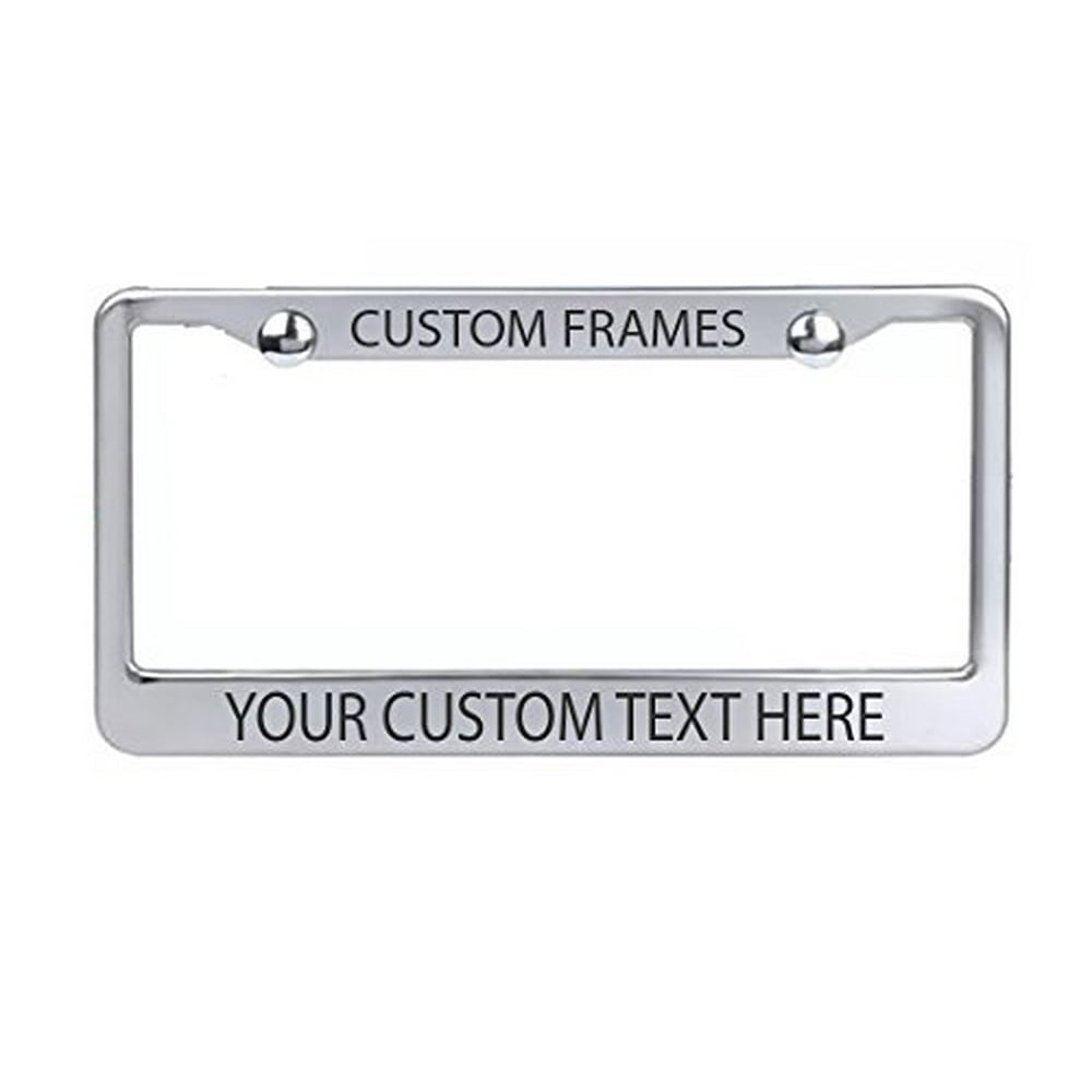 Custom License Plate Frame Laser Engraved Stainless Steel Your Custom