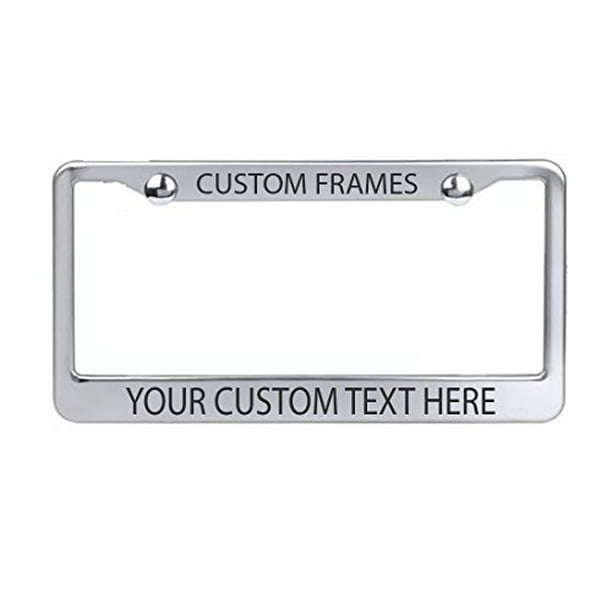 Custom License Plate Frame Laser Engraved Stainless Steel Your Custom